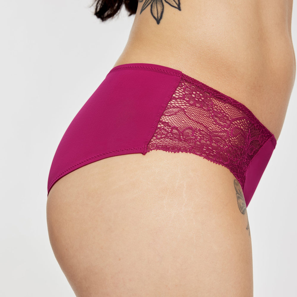 Smooth Lace Hiphugger Cerise