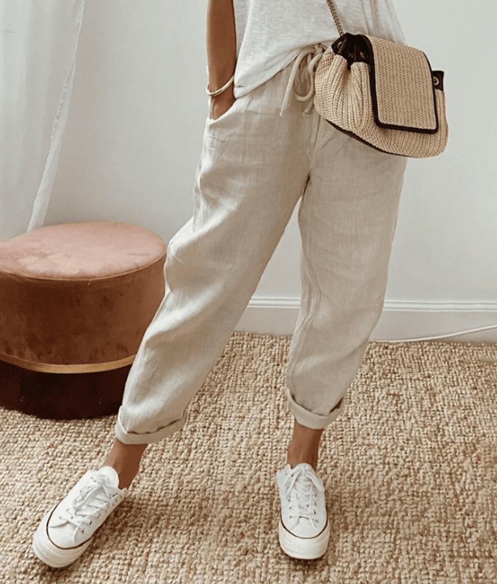 Bella™ | Chic trousers in cotton-linen