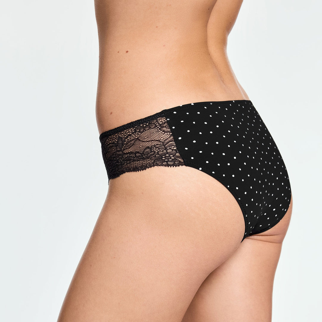 Smooth Lace Bikini Noir Dot